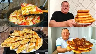 ЧЕТЫРЕ ВКУСНЫХ РЕЦЕПТА на Сковороде. Горячие БУТЕРБРОДЫ, ПИЦЦА, ЛЕНИВЫЕ БЛИНЧИКИ и ПИРОЖКИ