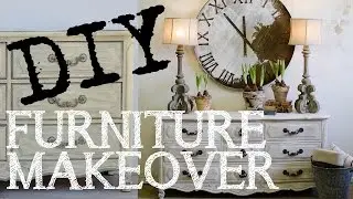 How to White Wash Furniture using Chalk Paint, DIY Restoration Hardware Look