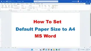 How To Set Default Paper Size to A4 MS Word [2023]