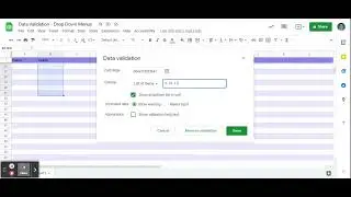 Data Validation - Drop Down Menus in Google Sheets