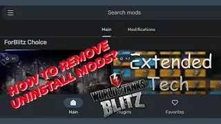 WOTB | How to remove For blitz Mods | Uninstall Guide | WOTBLITZ ⚡ World of tanks blitz Modification