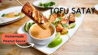 Simple Tofu Satay with Homemade Peanut Sauce | Vegan & Gluten-Free
