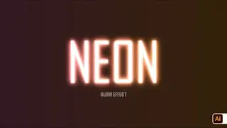 Make Your Own Neon Glow Text Fast! | ADOBE ILLUSTRATOR Tutorial