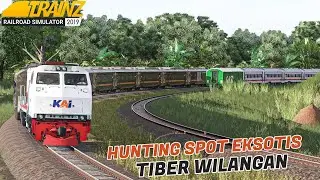 HUNTING KERETA API NGEBUT DI SPOT EKSOTIS WILANGAN || TRAINZ RAILROAD SIMULATOR INDONESIA