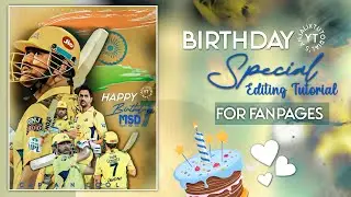Birthday Special 🎂🎉||Editing Tutorial For Fanpages||By Anjalixtutorial's ❤️|| #hbdmsdhoni