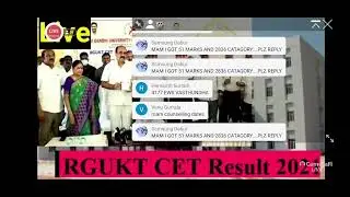 RGUKT CET 2021 Results || LIVE