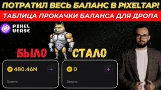 🟢 КАК ПРОКАЧАТЬ БАЛАНС В PIXELTAP ДЛЯ ПОЛУЧЕНИЯ ДРОПА? ТАБЛИЦА С РАСЧЕТОМ ЭФФЕКТИВНОСТИ