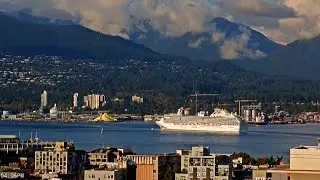 LIVE 2025 FINAL Cruise Ship in Vancouver Coral Princess: Picture Perfect Plus Cargo Ships & Eagle