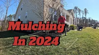 2nd Mulch Job of 2024. #lawncare #mulching #landscape #