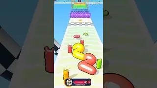 Worm Run 3D Game in MAX LEVEL ( Level - 06 ) #shorts #wormrun #gameplay