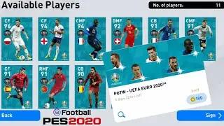 Pes 2020 || POTW - UEFA EURO 2020 || FREE REWARDS