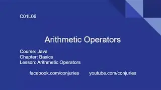 Java • Basics • Arithmetic Operators • (Filipino) • C01L06