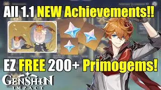 ALL 1.1 New Achievements You Can Unlock! [Genshin Impact]