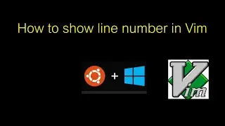 Ubuntu WSL Win10 How to show line number in Vim