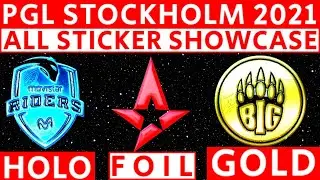 CSGO Major PGL Stockholm 2021 All Challengers Stickers Showcase Holos Foils Gold Sticker 2021