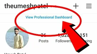 Instagram Professional A/C Update 'View professional Dashboard'