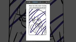Tutorial on How to only color inside your drawing on Krita 