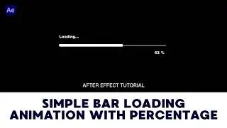 Minimal Bar Loading Animation Clean White Loop With Percentage - After Effect Tutorial