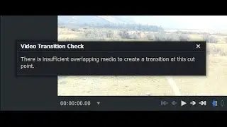 How to fix Lightworks  insufficient overlapping media to create a transition at this cut point.