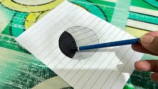 Tutorial cara menggambar lubang 3d. #Tutorial #gambar3d #drawing #draw