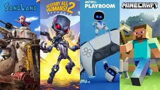 Sand Land, Destroy All Humans 2 Reprobed, Astro's Playroom, Minecraft | Four-Split-Screen | PS5
