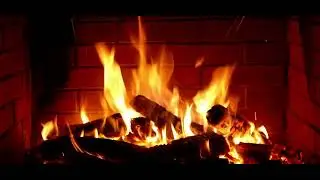 Crackling Fireplace Large Flames HD 1hr Please 👍 Like & Subscribe