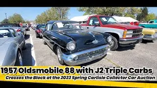 1957 Oldsmobile 88 J2 Crosses the Block at 2023 Spring Carlisle Collector Car Auction #oldsmobile