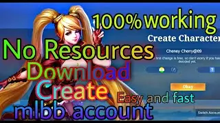 How to open New Account in mlbb 2023|Create account in mlbb|No resources problem no file transfer