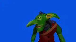 Goblin Burgler FREE Greenscreen ◈ Animated VFX [blue background]