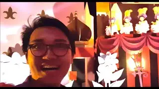man enjoys disneyland ride