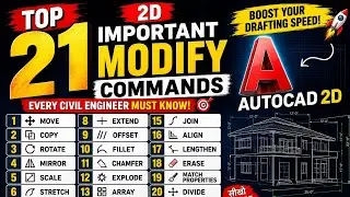 Top 21 AutoCAD 2D Modify Commands Every Draftsman Must Know