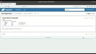 Apache Zeppelin-Create Table in PostgreSQL