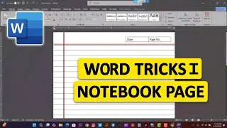 Microsoft Word Tricks: Create Personalized Notebook Pages Effortlessly!🆕 