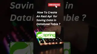 Steps For API for Saving Data in Database | #shorts #spring #post #api