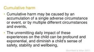 un derstanding cumulative harm