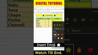 Get 5 Stars in Excel: How to Create a Professional Star Rating System | Digital Tutorial 😍😍😍