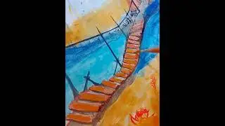 A simple art by watercolor//How to draw a simple art// #Naymur art work