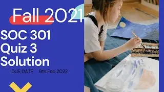 SOC301 Quiz 3 Solution 2022 | Fall 2021 Quiz Solution  | Solutions Master