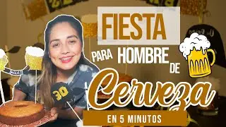 DECORACIÓN PARA CUMPLEAÑOS DE HOMBRE [FÁCIL Y RÁPIDO] - CERVEZA