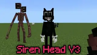 Siren Head V3 Addon in Minecraft Siren Head and cartoon cat mod Minecraft