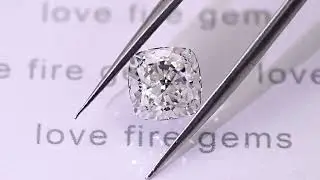 Synthetic G White Excellent 4K Crushed Ice Cut Cushion Cz Stone
