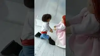 Playing with the waldorf dolls Prince Eric and Ariel Играем с вальдорфскими куклами Ариэль и Эриком