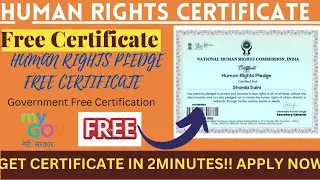 Free Government Certificate Download | Human Rights pledge Free Certificate Online