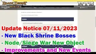 UPDATE NOTICE 07 NOVEMBER 2023 - Black Desert Mobile Indonesia