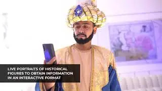 Live portraits of historical figures to obtain information in an interactive format