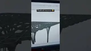 Resultado da mentoria particular no Archicad, cobertura orgânica vazada com a ferramenta membrana!