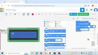 LCD interfacing with Arduino in tinkercad | Arduino block coding