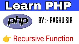 PHP Recursive Function | PHP function | php tutorial in hindi