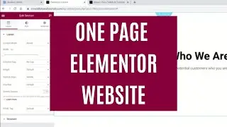 How To Make A Free One Page Elementor Website
