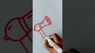 How To Draw Megaphone #howtodraw #kidsdrawing #shorts @theartandcraftroom